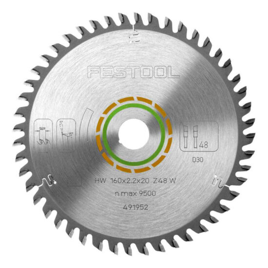 Festool 491952 TS55 Fine Tooth Saw Blade 160mm x 20mm x 48T