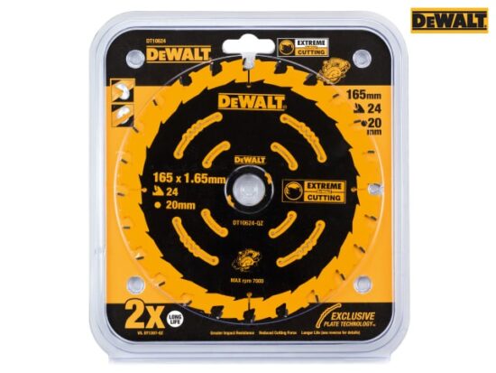 DeWalt DT10624QZ Cordless Extreme Framing Circular Saw Blade 165x20x24Tooth