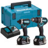 Makita DLX2180TJ 18V Brushless Combi Drill & Impact Driver Twin Pack, 2 x 5.0Ah Batteries