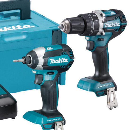 Makita DLX2180TJ 18V Brushless Combi Drill & Impact Driver Twin Pack, 2 x 5.0Ah Batteries - Image 2