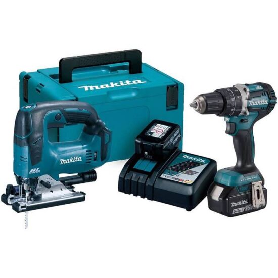 Makita DLX2202TJ1 18V LXT Brushless Combo Kit, 2 x 5.0Ah Batteries