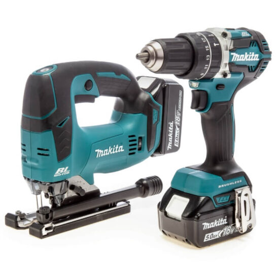 Makita DLX2202TJ1 18V LXT Brushless Combo Kit, 2 x 5.0Ah Batteries - Image 2