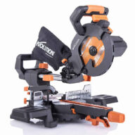 Evolution Evolution R185SMS+ 185mm Sliding Compound Mitre Saw With TCT Multi-Material Cutting Blade, 240v