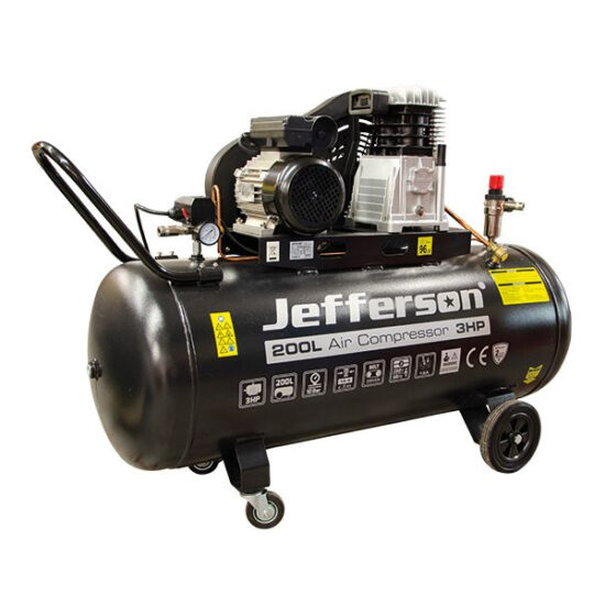 Jefferson JEFC200L10B-230 200 Litre 3HP 10 Bar Compressor (230V)