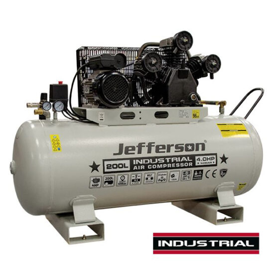 Jefferson JEFCIND200L-4.0 200 Litre 4HP 10 Bar Compressor (230V)