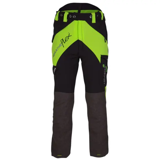 Arbortec Forestwear AT4050/AT4040/AT4035 Breatheflex Chainsaw Trousers Design C Class 1/2/3 - Lime