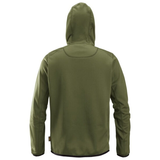 Snickers Workwear 8058 Khaki Green 3100 AllroundWork, Full Zip Fleece Hoodie - Image 2
