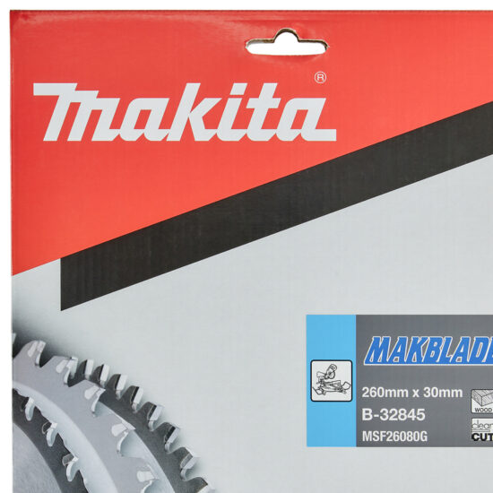 Makita B-32845, (B-09070) Circular Saw Blade, Makblade, TCT, 260x30mm, 80T - Image 2