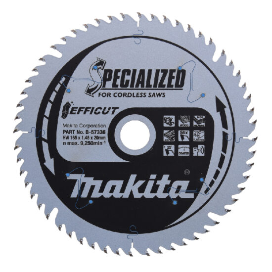 Makita B-57336 (B-57320) Circular saw blade, Efficut T.C.T, 165 x 20 mm, 56 T