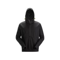 Snickers Workwear 8400 Black FlexiWork, Windblocker Stretch Half-Zip Hoodie