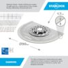The Smart ST90DB1 Starlock 90mm Diamond Segment Blade features a 1.7mm diamond grit edge, making it ideal for cutting tile grout, plaster, and soft concrete.