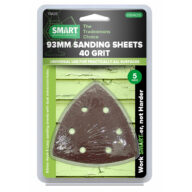Smart H04005 Universal 93mm 40 Grit Sanding Sheets – (5 Pack)