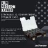 Jefferson JEFSTOCS12 Stackable 12 Compartment Storage Case - Image 2