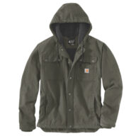 Carhartt OJ3826 RelaxedFit Washed Duck Sherpa Lined Utility Jacket, Moss Green