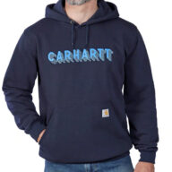 Carhartt TS5944 Rain Defender LooseFit MidWeight Logo Sweatshirt, New Navy