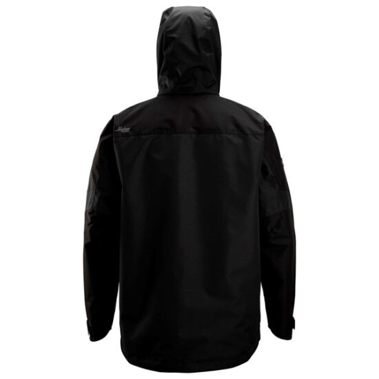 Snickers 1304 AllRoundWork Waterproof Shell Jacket, Black - Image 4
