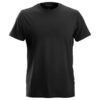 A plain black short-sleeve t-shirt with a crew neckline, displayed on a white background. The shirt has a simple, classic design with no visible patterns or graphics.