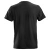 A plain black short-sleeve t-shirt shown from the back, with no visible logos, designs, or patterns.