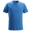A plain blue short-sleeve t-shirt displayed on a white background.