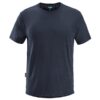 The Snickers 2511 LiteWork T-Shirt in navy is a plain, short-sleeved crew neck tee with no front logos or patterns, shown on a white background.