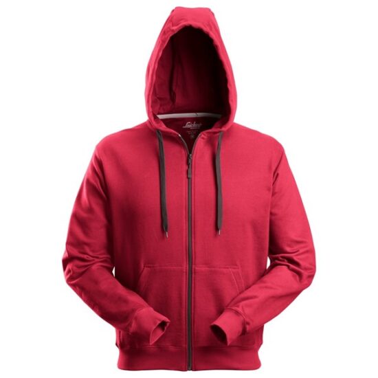 Snickers 2801 Classic Zipped Hoodie, Chilli Red