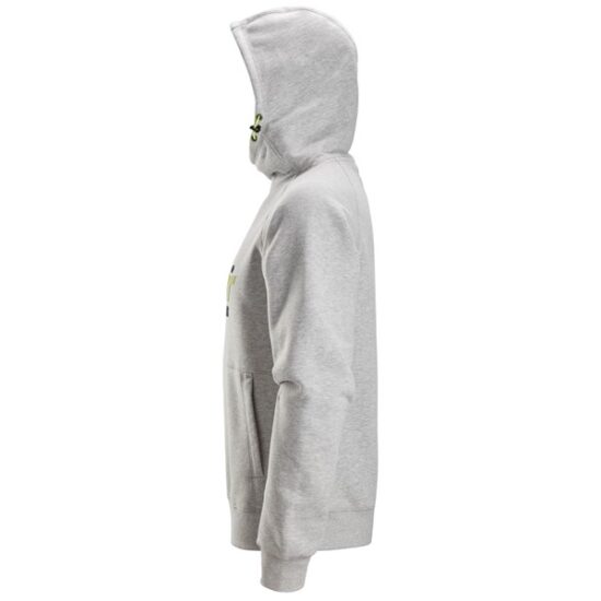Snickers 2845 Logo Hoodie, Grey Melange - Image 3