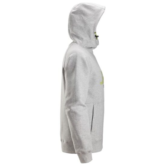 Snickers 2845 Logo Hoodie, Grey Melange - Image 2