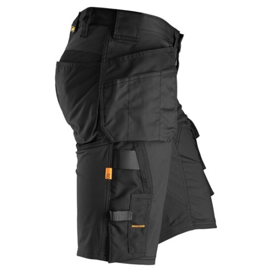 Snickers 6141 AllroundWork Stretch Shorts Holster Pockets, Black - Image 4