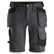 Snickers 6141 AllroundWork Stretch Shorts Holster Pockets, Grey