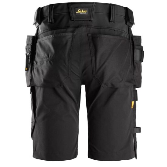 Snickers 6175 AllroundWork, 4-Way Stretch Shorts Holster Pockets, Black - Image 2
