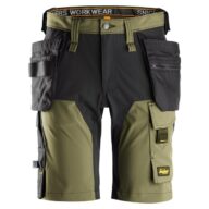 Snickers 6175 AllroundWork, 4-Way Stretch Shorts Holster Pockets, Khaki Black