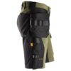Side view of Snickers 6175 AllroundWork 4-Way Stretch Shorts in black, featuring holster pockets and tool loops—ideal for heavy-duty or professional use.