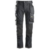 Snickers 6241 AllroundWork, Stretch Trousers Holster Pockets, Steel Grey Black