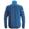 A black Snickers 8004 AllroundWork 37.5® Fleece Jacket shown from the back, featuring long sleeves, a high collar, and subtle branding details on the shoulders and upper back.