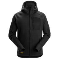 Snickers 8041 FlexiWork Fleece Full-Zip Hoodie, Black