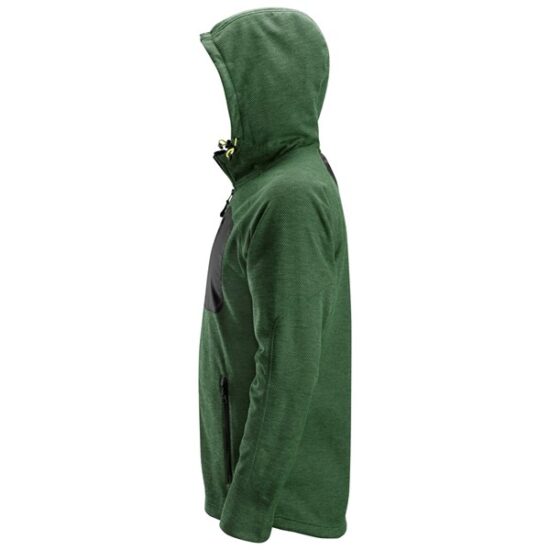 Snickers 8041 FlexiWork Fleece Full-Zip Hoodie, Forest Green - Image 3