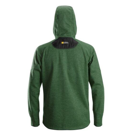 Snickers 8041 FlexiWork Fleece Full-Zip Hoodie, Forest Green - Image 2
