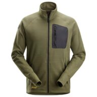 Snickers 8042 FlexiWork Fleece Jacket, Khaki Green