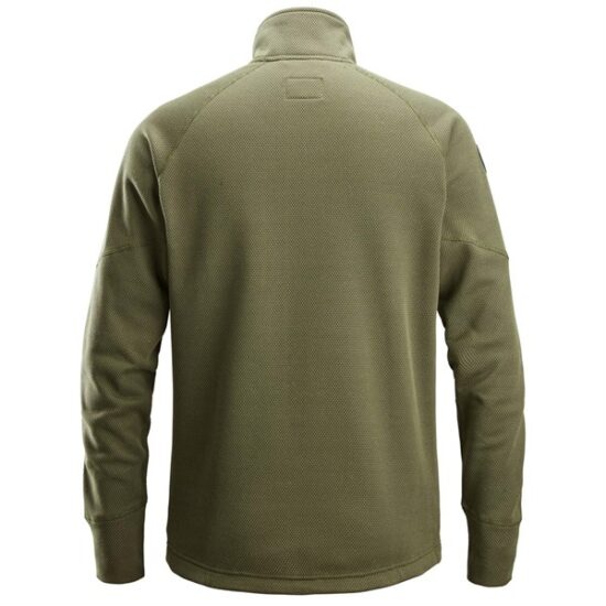 Snickers 8042 FlexiWork Fleece Jacket, Khaki Green - Image 2