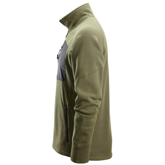 Snickers 8042 FlexiWork Fleece Jacket, Khaki Green - Image 3