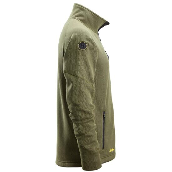 Snickers 8042 FlexiWork Fleece Jacket, Khaki Green - Image 4