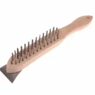 Faithfull FAI5804S 580/4S Lightweight Scratch Brush with Scraper - 4 Row