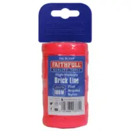 Faithfull FAIBLHVP Hi-Vis Nylon Brick Line 100m (330ft) Pink