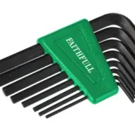 Faithfull FAIHKS8AF Imperial Short Arm Hexagon Key Set, 8 Piece