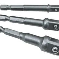 Faithfull FAISBSOCDRIV Hex to Square Drive Adaptor Set, 3 Piece