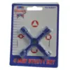 A blue, X-shaped 4-way utility key comes in a blister pack labeled 4 WAY UTILITY KEY with the Faithfull brand, also known for quality tools like the Faithfull FAIST104 Professional Stripping Knife 64mm, accompanied by icons for compatible lock types.