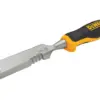 The DeWalt DHT016065 Side Strike Chisel 25mm (1in) features a beveled steel edge and a comfortable handle, ideal for precise woodworking tasks.
