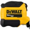 A yellow and black DeWalt tape measure with 5M/16 printed on the side, indicating it measures up to 5 meters or 16 feet.