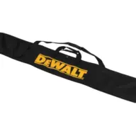 A black carrying bag with a handle and the yellow DEWALT logo printed on the side. The bag is long and rectangular, suitable for holding tools or equipment.