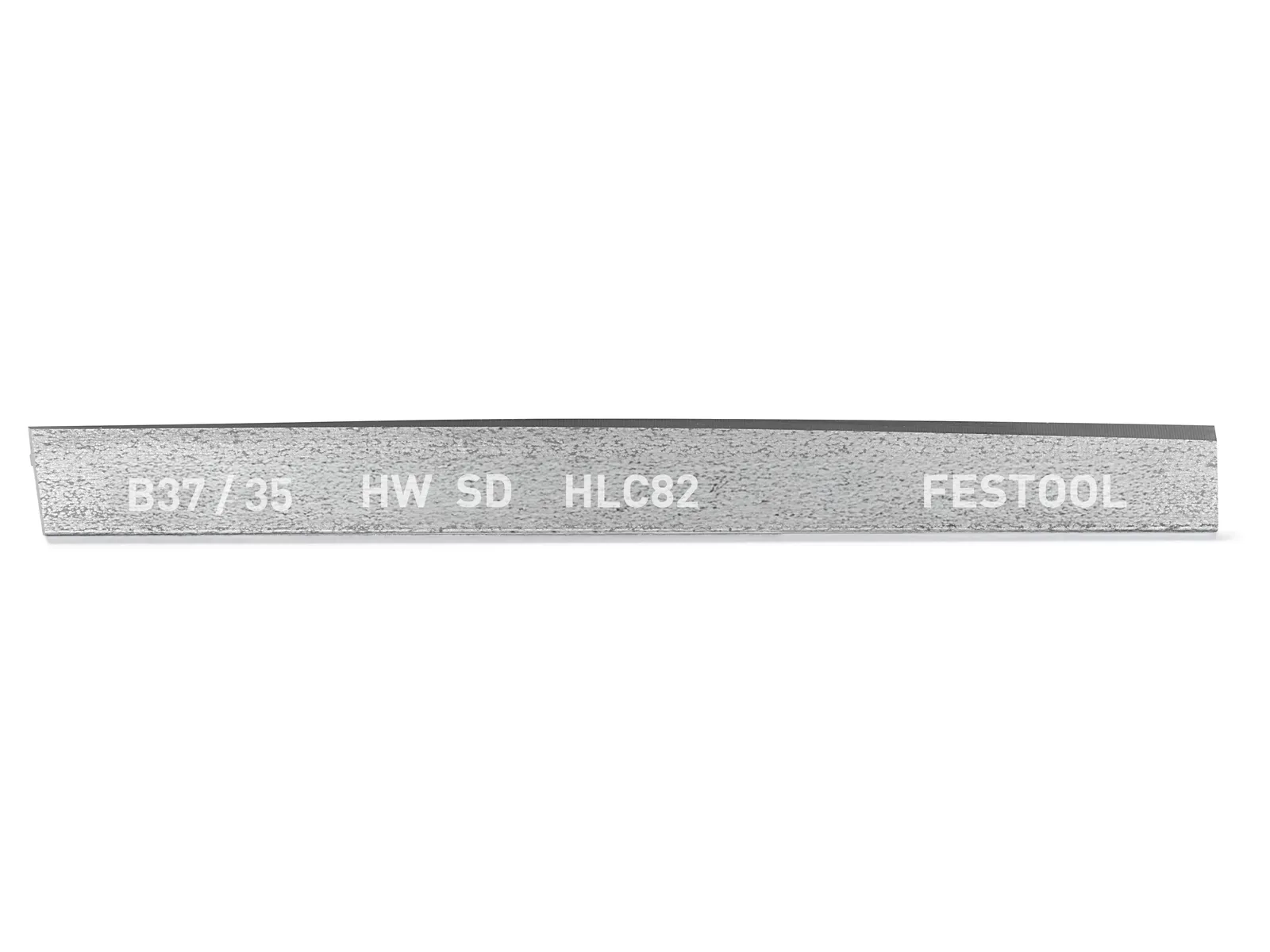 A rectangular silver metal blade, compatible with Festool 498214 10x80 Domino, Beech (Pack of 150), and ideal for Domino Beech.
